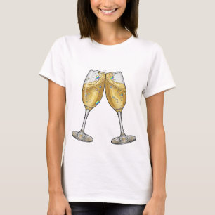 Stijlvol Zilver CHEERS Modern Design T-shirt