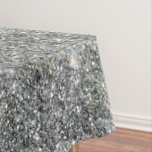 Stijlvol zilver Glitter Glitz Photo Tablecloth Tafelkleed (Voorbeeld)