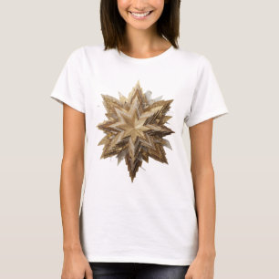 Stijlvol Zilver GOUDEN STER Modern Design T-shirt