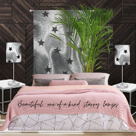 Stijlvol Zilver Grijs met Zwart Sterren Patroon