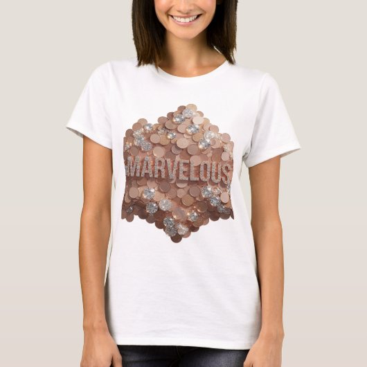 Stijlvol Zilver MARVELOUS Ontwerp T-shirt (Voorkant)