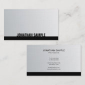 Stijlvol, zilver minimalistisch design, luxe luxe visitekaartje (Voorkant / Achterkant)