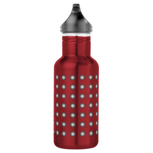 Stijlvol zilver Modern Polka Dot Roestvrij Waterfles (Rechts)