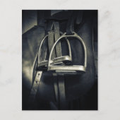 Stijlvol zilver Stirrups op het Engelse zadelzadje Briefkaart (Voorkant)