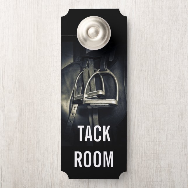 Stijlvol zilver Stirrups op het Engelse zadelzadje Deurhanger (Op knop)