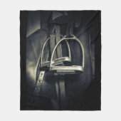 Stijlvol zilver Stirrups op het Engelse zadelzadje Fleece Deken (Voorkant)