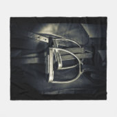 Stijlvol zilver Stirrups op het Engelse zadelzadje Fleece Deken (Voorkant (Horizontaal))