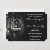 Stijlvol zilver Stirrups op het Engelse zadelzadje Kaart (Voorkant)