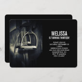 Stijlvol zilver Stirrups op het Engelse zadelzadje Kaart (Voorkant / Achterkant)