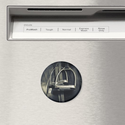 Stijlvol zilver Stirrups op het Engelse zadelzadje Magneet (Insitu (Vaatwasser))