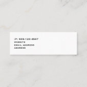 Stijlvol zilver Stirrups op het Engelse zadelzadje Mini Visitekaartje (Achterkant)