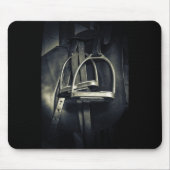 Stijlvol zilver Stirrups op het Engelse zadelzadje Muismat (Voorkant)