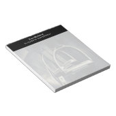 Stijlvol zilver Stirrups op het Engelse zadelzadje Notitieblok (Schuin)