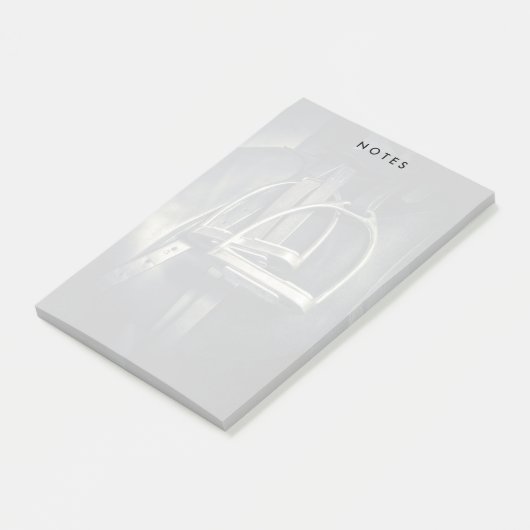 Stijlvol zilver Stirrups op het Engelse zadelzadje Post-it® Notes (Schuin)