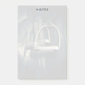 Stijlvol zilver Stirrups op het Engelse zadelzadje Post-it® Notes (Voorkant)
