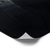 Stijlvol zilver Stirrups op het Engelse zadelzadje Poster (Hoek)