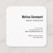 Stijlvol zilver Stirrups op het Engelse zadelzadje Vierkante Visitekaartje (Achterkant)