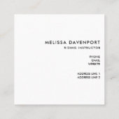 Stijlvol zilver Stirrups op het Engelse zadelzadje Vierkante Visitekaartje (Achterkant)