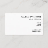 Stijlvol zilver Stirrups op het Engelse zadelzadje Visitekaartje (Achterkant)