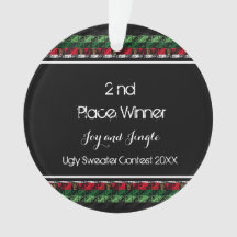 Stijlvol Zilver Ugly Sweater Medallion 2de plaats