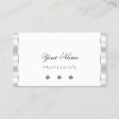 Stijlvol zilver White Sparking Diamonds Elegant Visitekaartje (Voorkant)