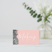 Stijlvol zilverananananas-make-up kunstenaar visitekaartje (Staand voorkant)