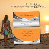 Stijlvol zilverdecor Oranje met Sparkly Diamond Visitekaartje