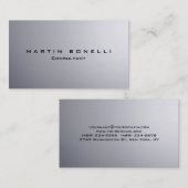Stijlvol, zilveren achtergrond Schone Visitekaartje (Voorkant / Achterkant)