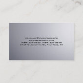 Stijlvol, zilveren achtergrond Schone Visitekaartje (Achterkant)