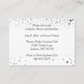 Stijlvol zilveren Confetti Stippen | Witte achterg Informatiekaartje (Achterkant)