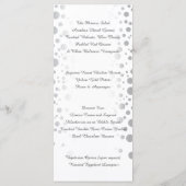 Stijlvol zilveren Confetti Stippen | Witte achterg Menu (Achterkant)