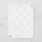 Stijlvol zilveren Confetti Stippen | Witte textuur Save The Date (Achterkant)