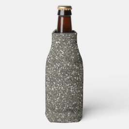 Stijlvol zilveren glitter flesjeskoeler