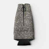 Stijlvol zilveren glitter flesjeskoeler (Achterkant)