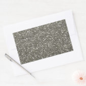 Stijlvol zilveren glitter rechthoekige sticker (Envelop)