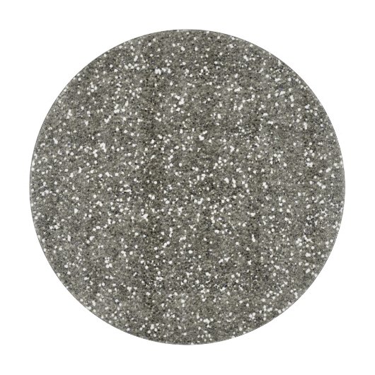 Stijlvol zilveren glitter snijplank (Voorkant)