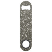Stijlvol zilveren glitter speed flessenopener (Achterkant)
