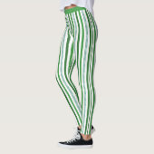 Stijlvol zilveren glitter Stripe Pattern Yoga Leggings (Links)