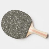 Stijlvol zilveren glitter tafeltennisbatje (Zijkant)