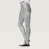 Stijlvol zilveren glitter Wild Leopard Spots Patro Leggings (Links)