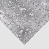 Stijlvol zilveren glitter Wild Leopard Spots Patro Tissuepapier (Detail)