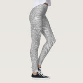 Stijlvol zilveren glitter Wild Tiger Stripes Patro Leggings (Rechts)