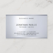 Stijlvol, zilveren look Sjabloon Modern Eenvoudig  Visitekaartje (Voorkant)