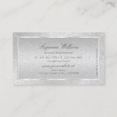 Stijlvol, zilveren slanke patroon met Logo Chic Visitekaartje (Achterkant)