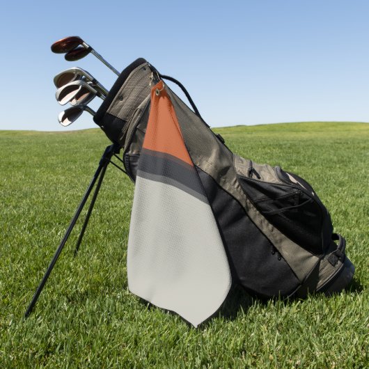 Stijlvol zilvergrijs Oranje patroon met rode strep Golfhanddoek (Groen)