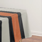 Stijlvol zilvergrijs Oranje patroon met rode strep Tafelkleed (Voorbeeld)