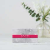 Stijlvol zilvermodern trendy Events Planner Visitekaartje (Staand voorkant)