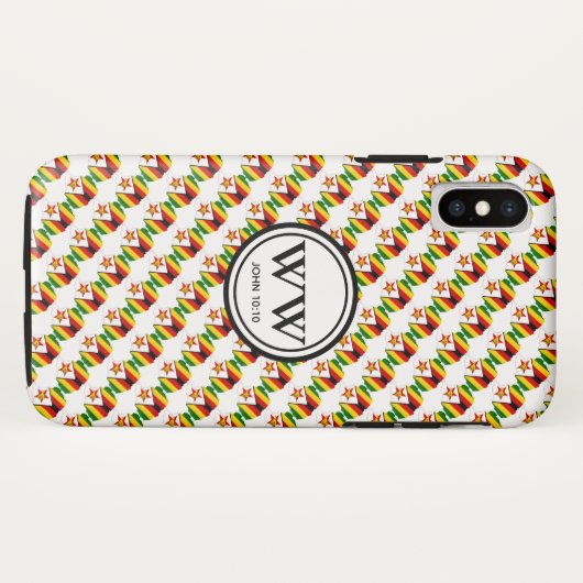 Stijlvol ZIMBABWE Monogram John 10:10 Overvloedig  Case-Mate iPhone Case (Achterkant (horizontaal))
