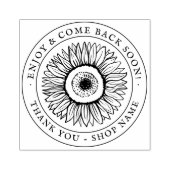 stijlvol Zonnebloem Small Business Rubberstempel (Afrduk)