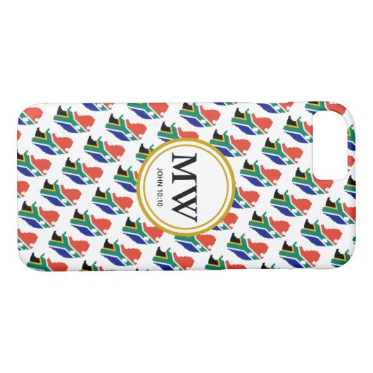 Stijlvol ZUID-AFRICA Overvloedig levensmonogram Case-Mate iPhone Case (Achterkant (Horizontaal))
